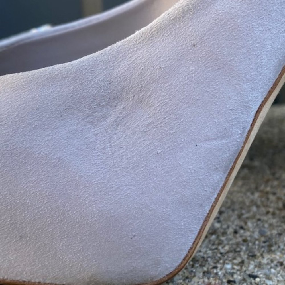 SOLD ❤️ DIOR Lavender Suede Crystal Embellished Platform - Picture 9 of 11